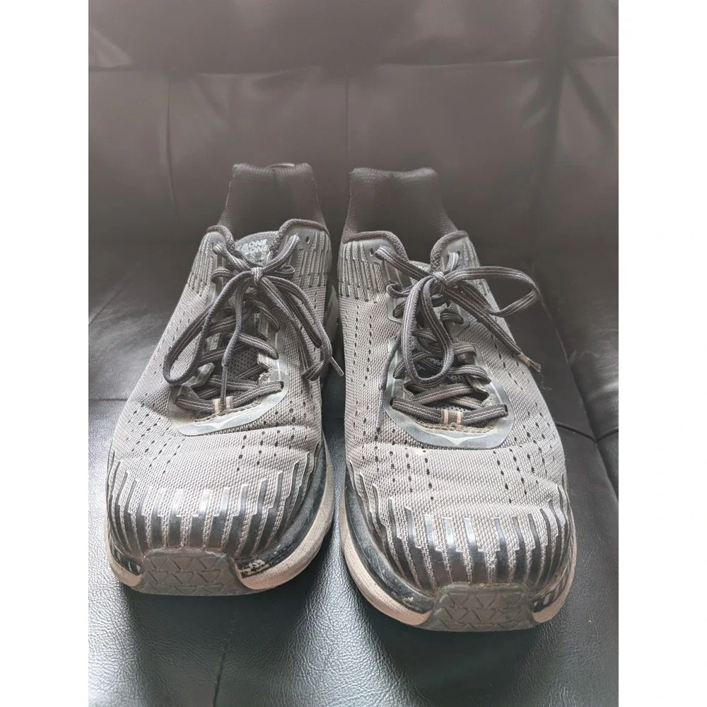 HOKA One One Clifton 5 Mens Size 12.4 Gray Athletic Running Outdoor Shoes